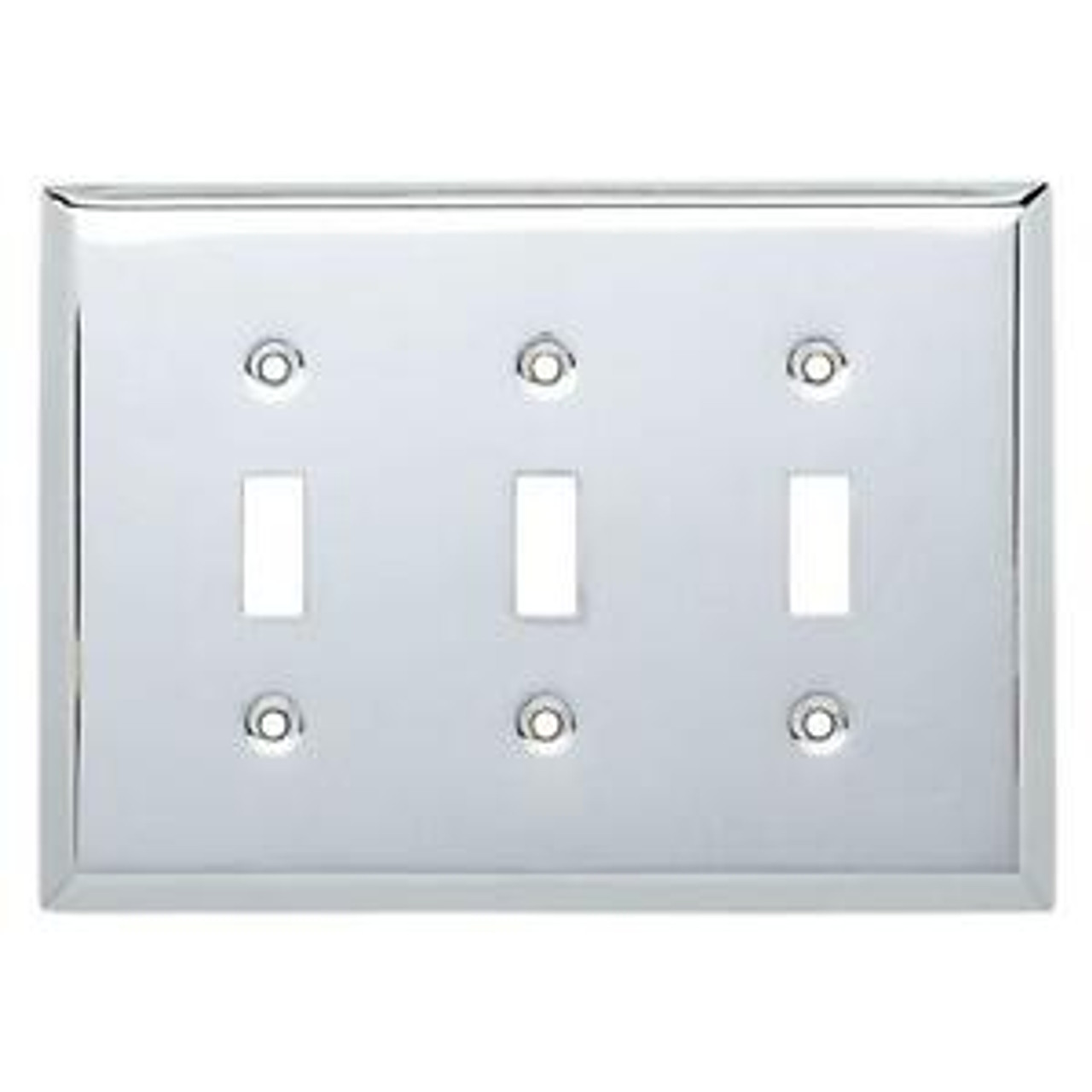 Liberty W103SMC-CHR Stamped Chrome Triple Switch Wall Cover Plate