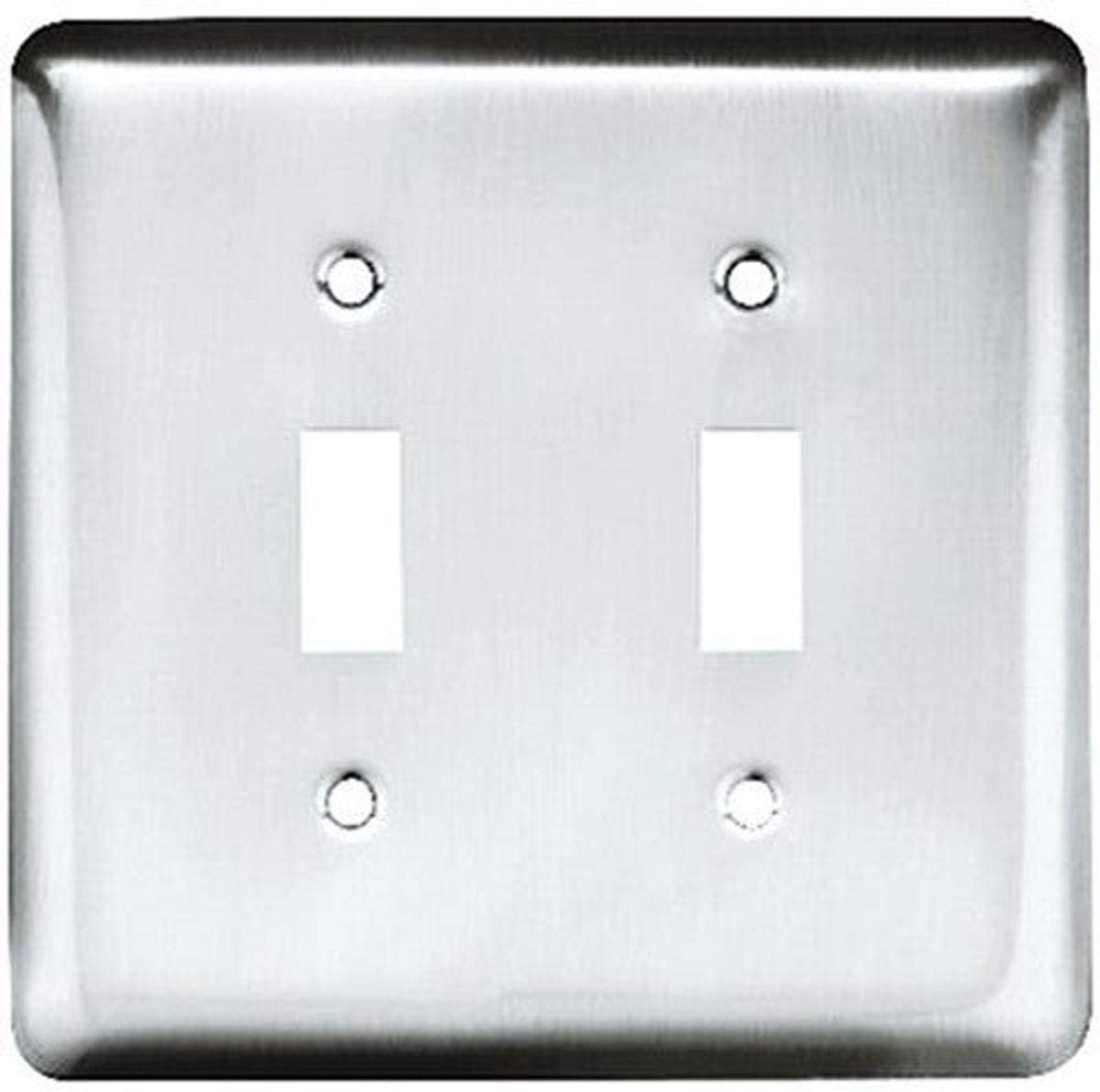 Brainerd W10246-PC Chrome Stamped Double Switch Wall Cover Plate