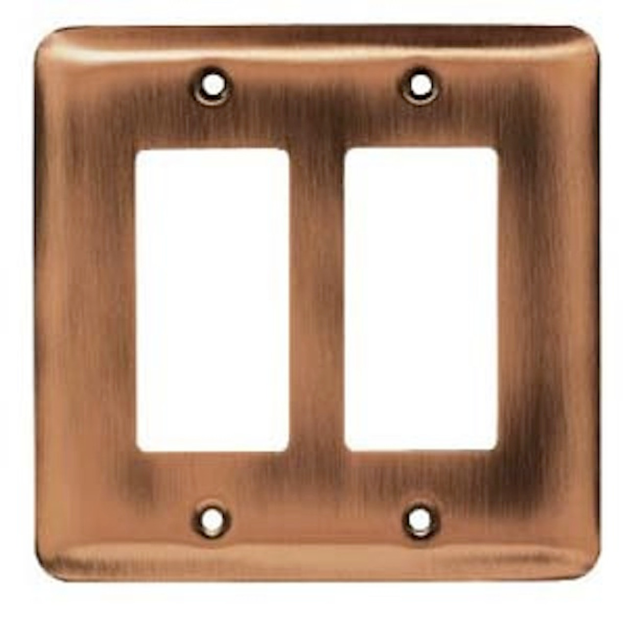 Liberty 64080 Antique Copper Stamped Double GFCI Wall Cover Plate