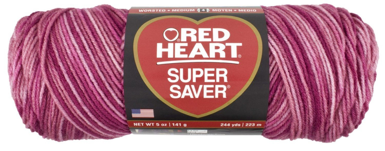 red heart super saver yarn pink tones