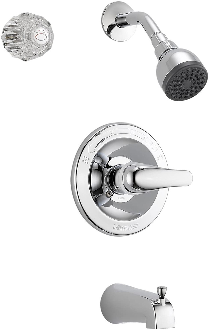 Peerless P188720 Chrome 1-Handle Bathtub and Shower Faucet with Valve
