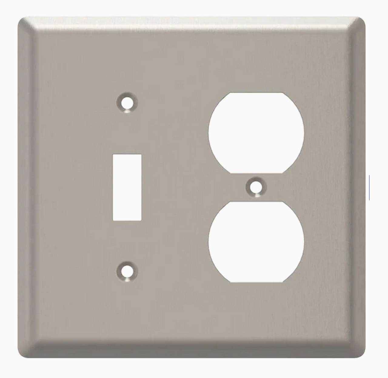 Style Selections W45068-SN Satin Nickel Simple Square Switch Duplex Wall Plate Cover