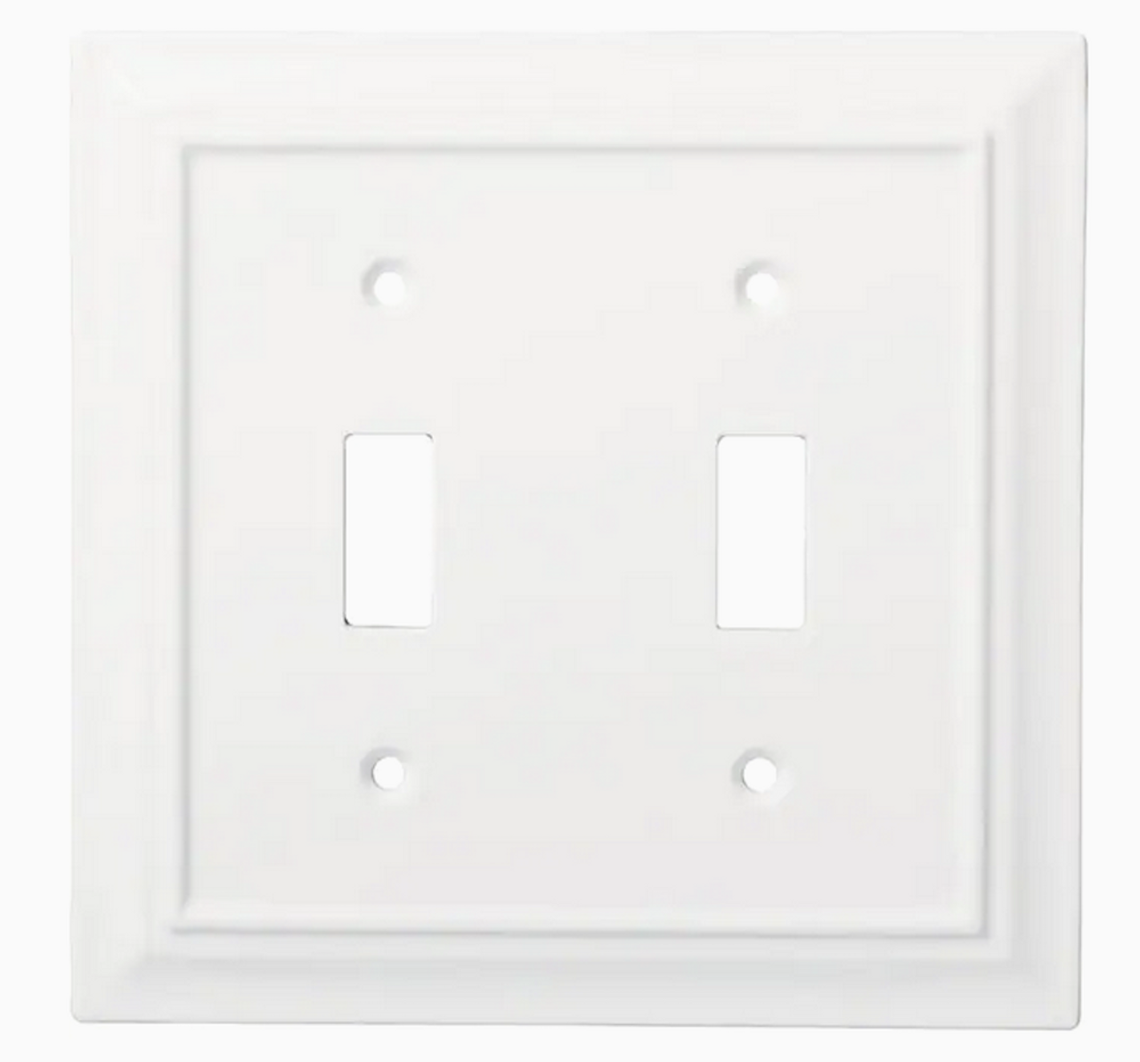 Brainerd W31561-PW Pure White Architect Double Switch Wall Plate Cover