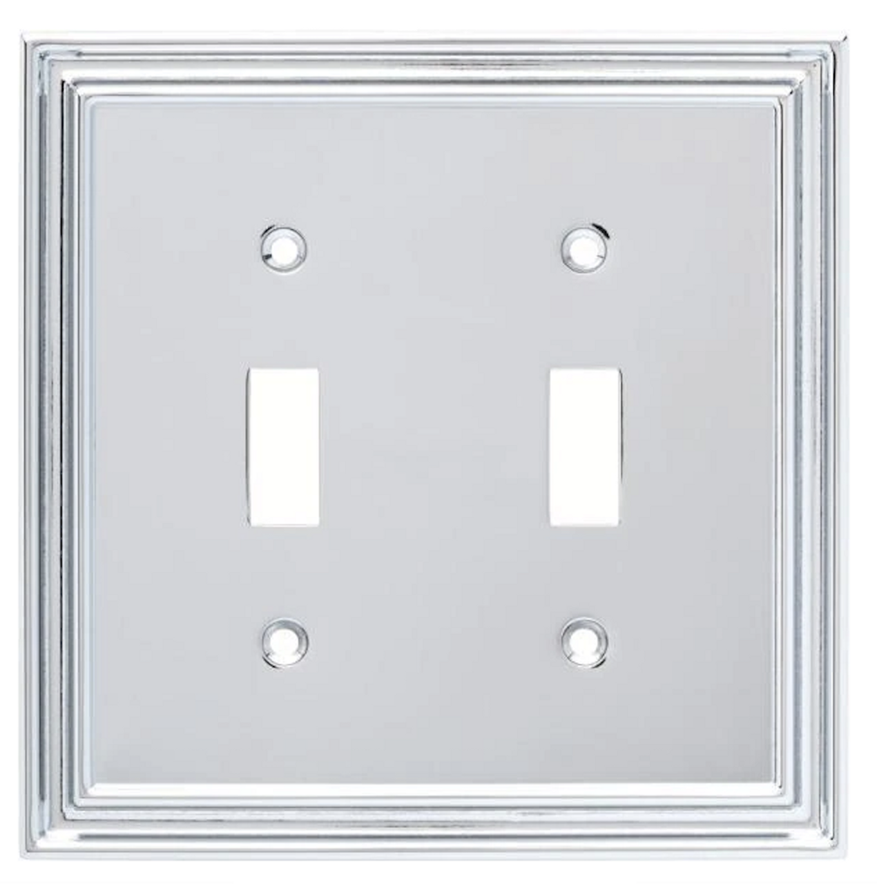 Hampton Bay W36282-PC Chrome Reflect Double Switch Wall Plate Cover