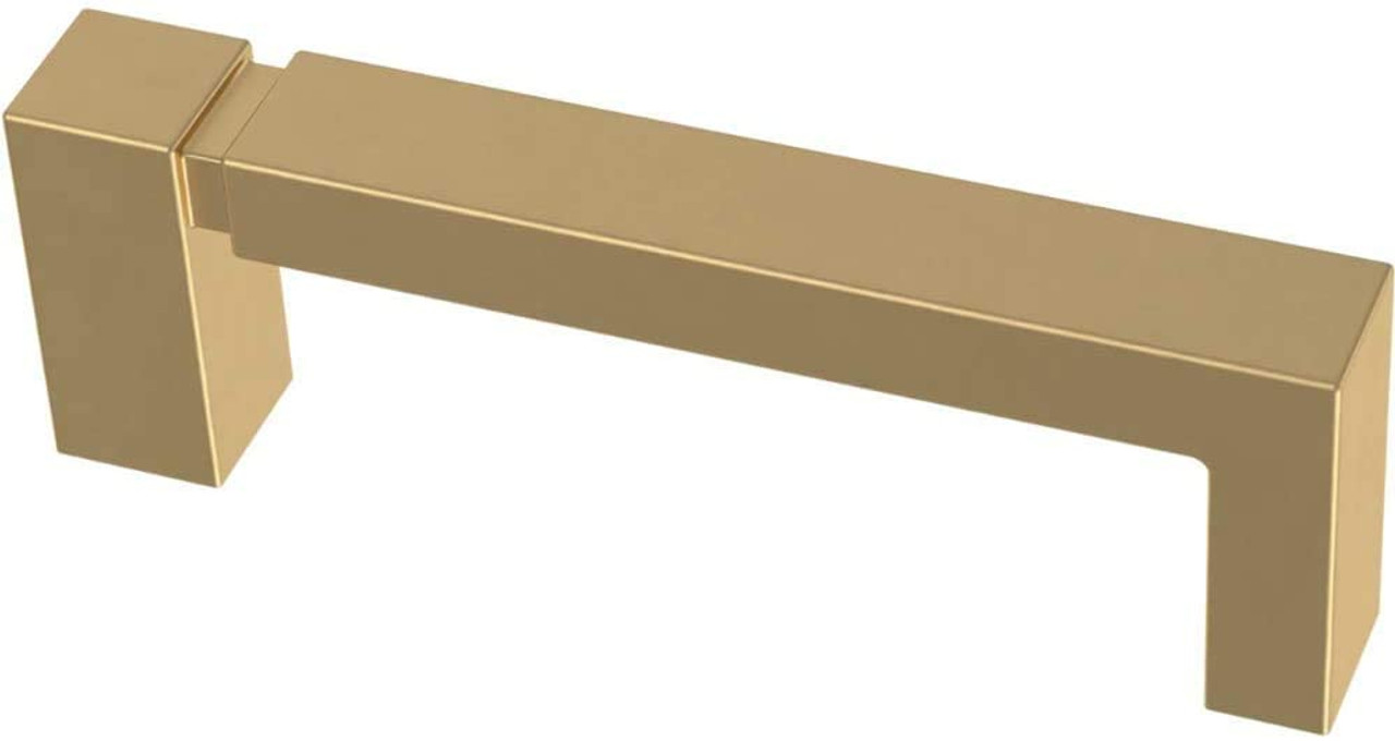 Liberty P40822K-117 3" Asymmetric Notched Cabinet Drawer Pull Brushed Brass 10 Pack