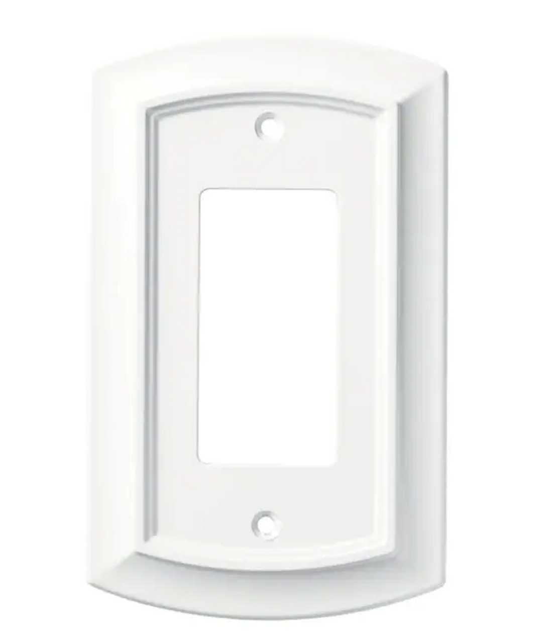 Brainerd W36434-PW Pure White Arched Single GFCI Decora Cover Wall Plate