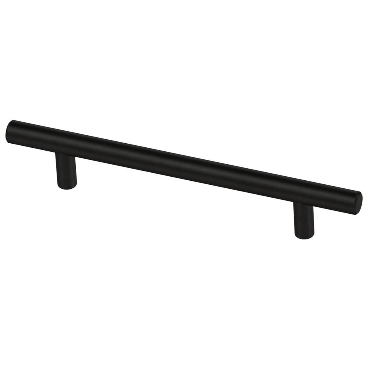 Liberty P01026Z-FB Flat Black Bar Cabinet Drawer Pull Knob 5 1/16" Centers 10 Pack