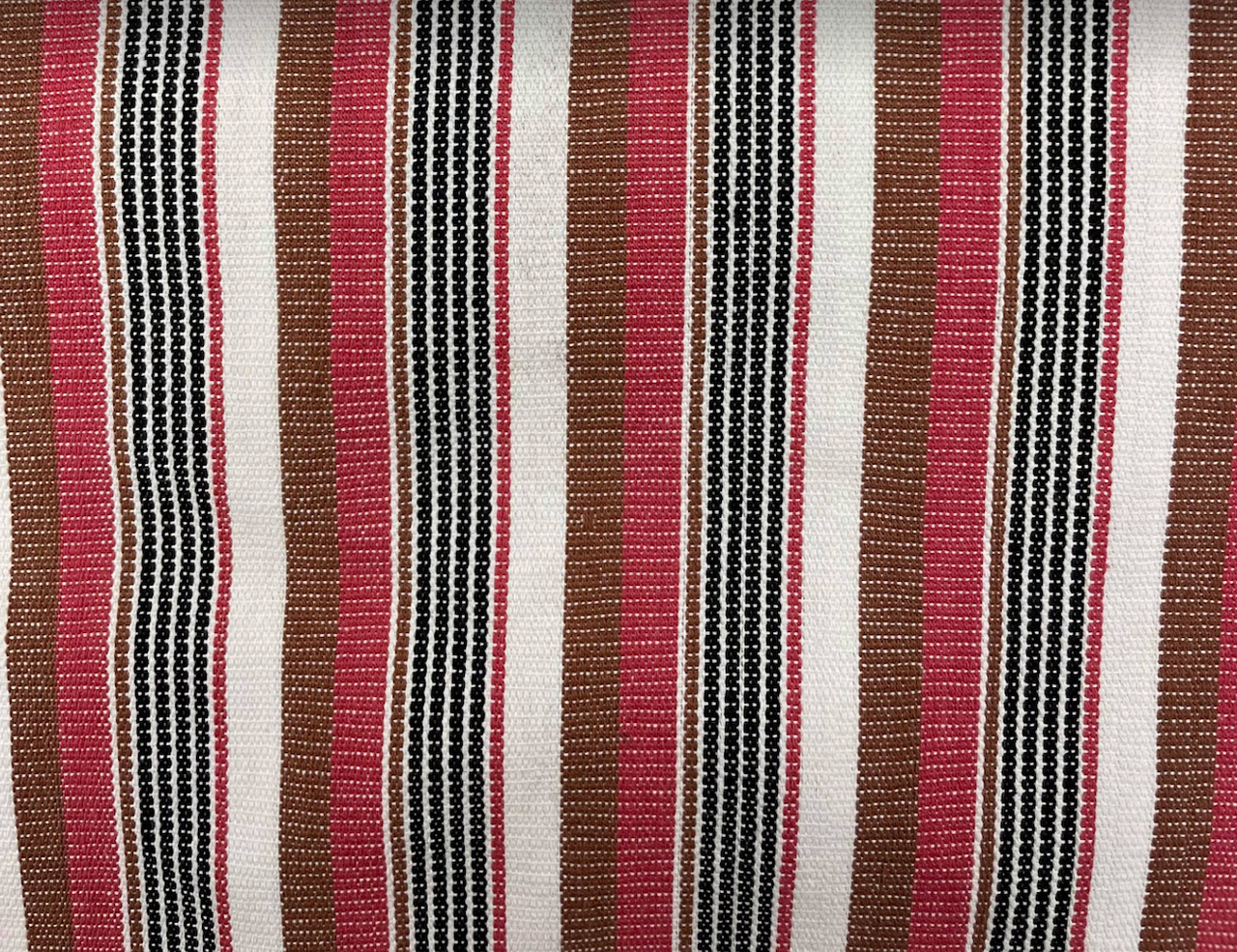 African Faso Dan Fani Handmade Woven Pink Stripe Cotton Fabric 12" x 7 Yard