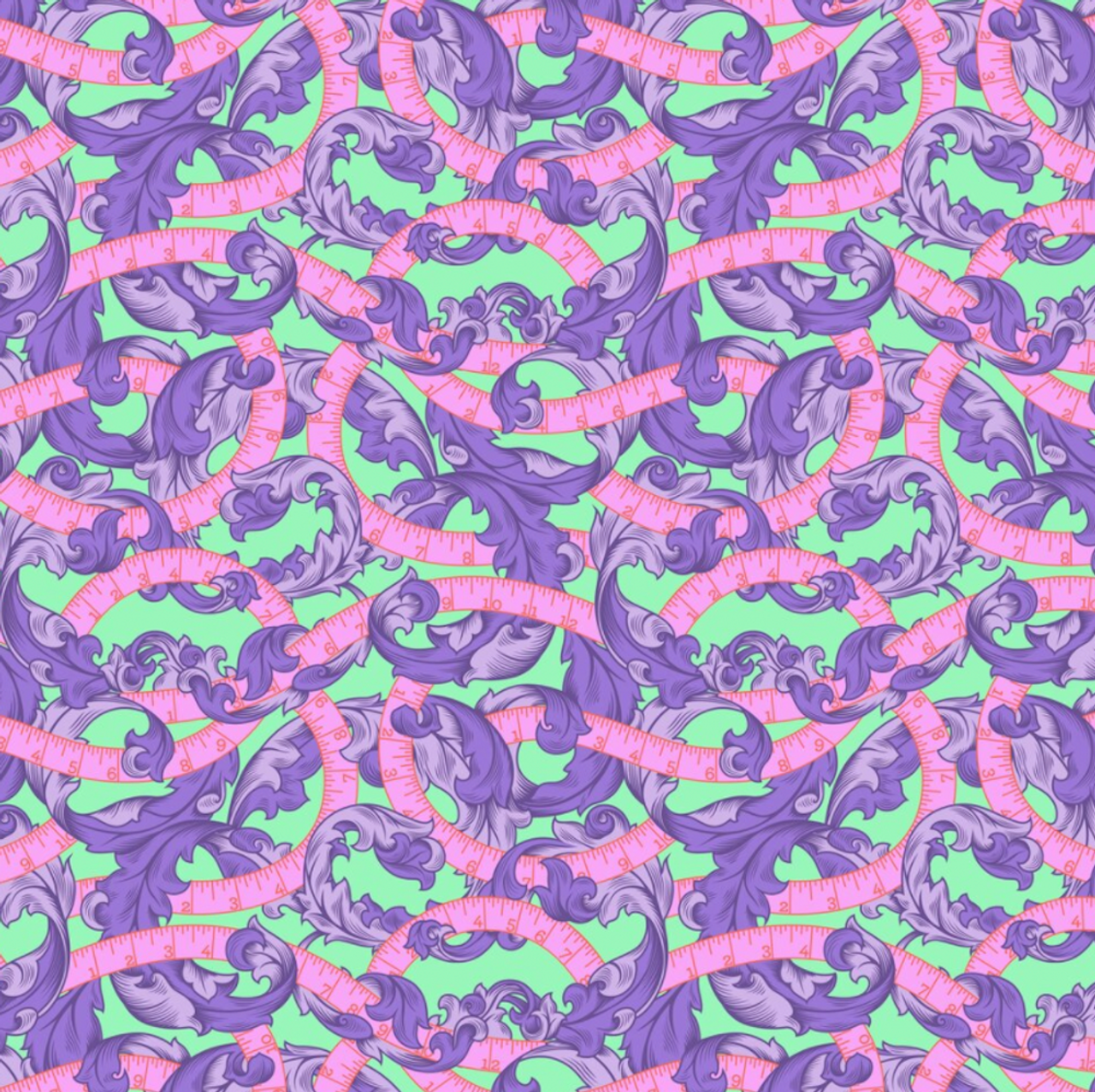 Tula Pink PWTP142 Homemade Measure Twice Night Cotton Fabric By Yd