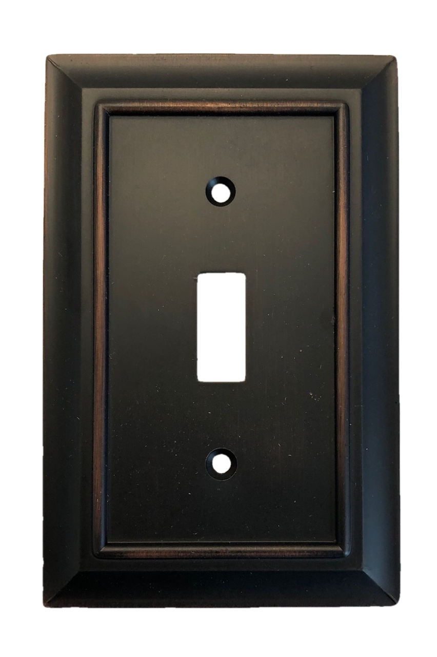 Brainerd W10087-BZM Architect Matte Bronze Single Switch Wall Plate Cover