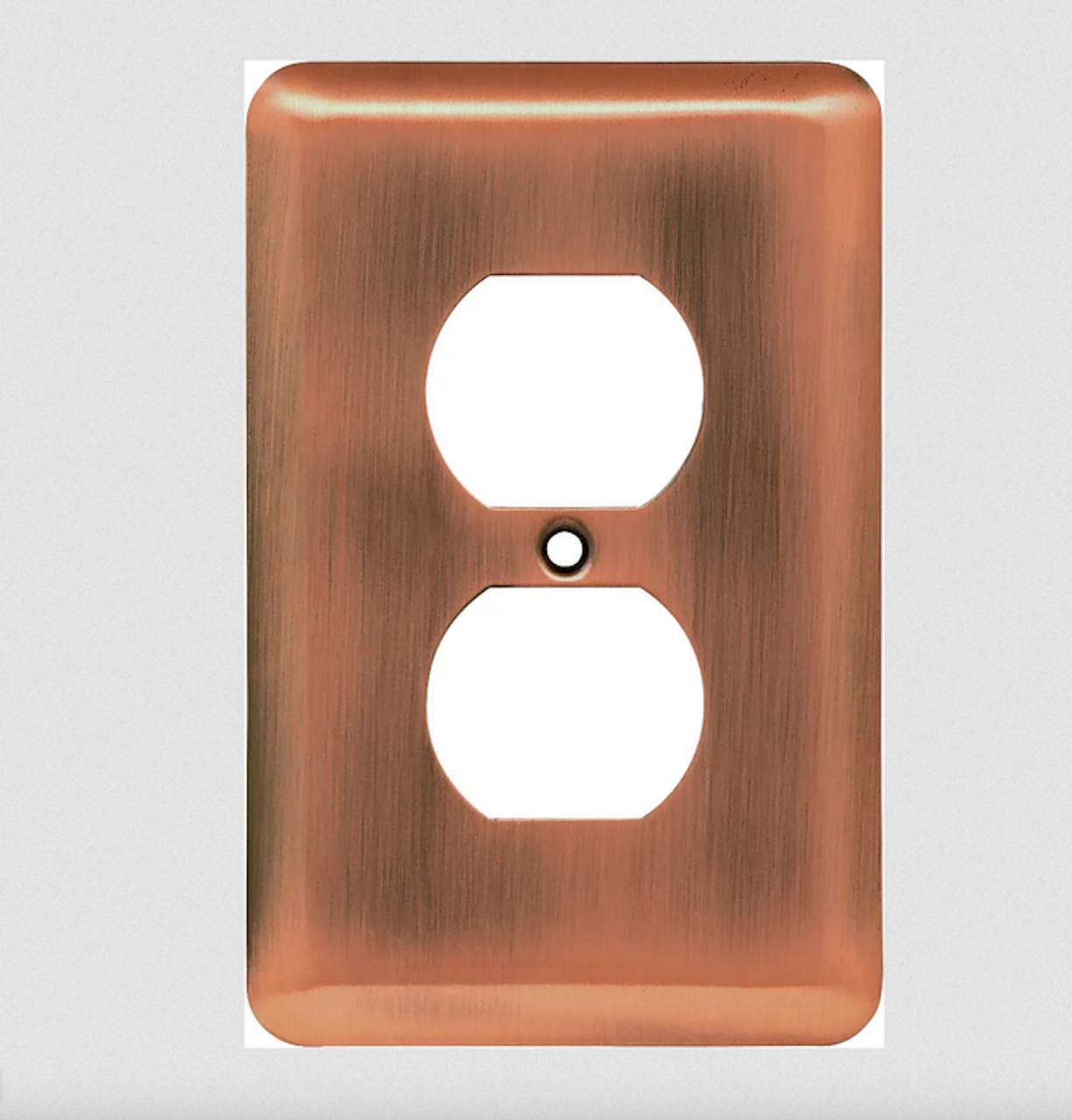 Liberty W10249-AC Antique Copper Stamped Single Duplex Wall Plate Cover