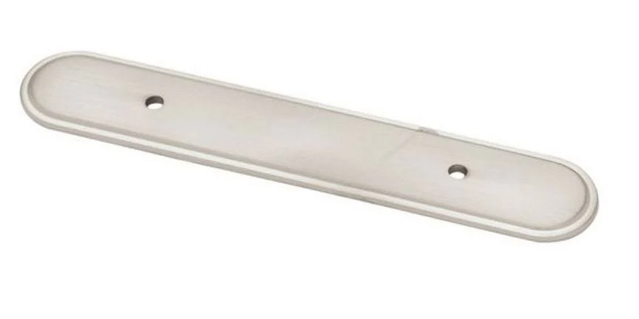 Liberty P30047-SN  3" Oval  Drawer Pull Backplate Satin Nickel