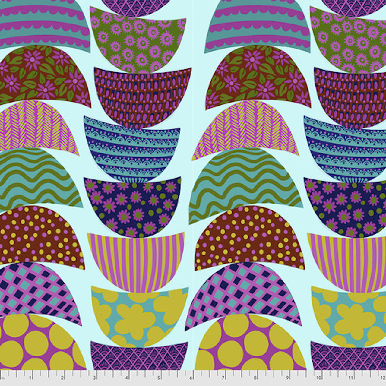 Free Spirit Anna Maria Horner PWAH160 Bright Eyes Stacked Breakfast Fabric By Yard