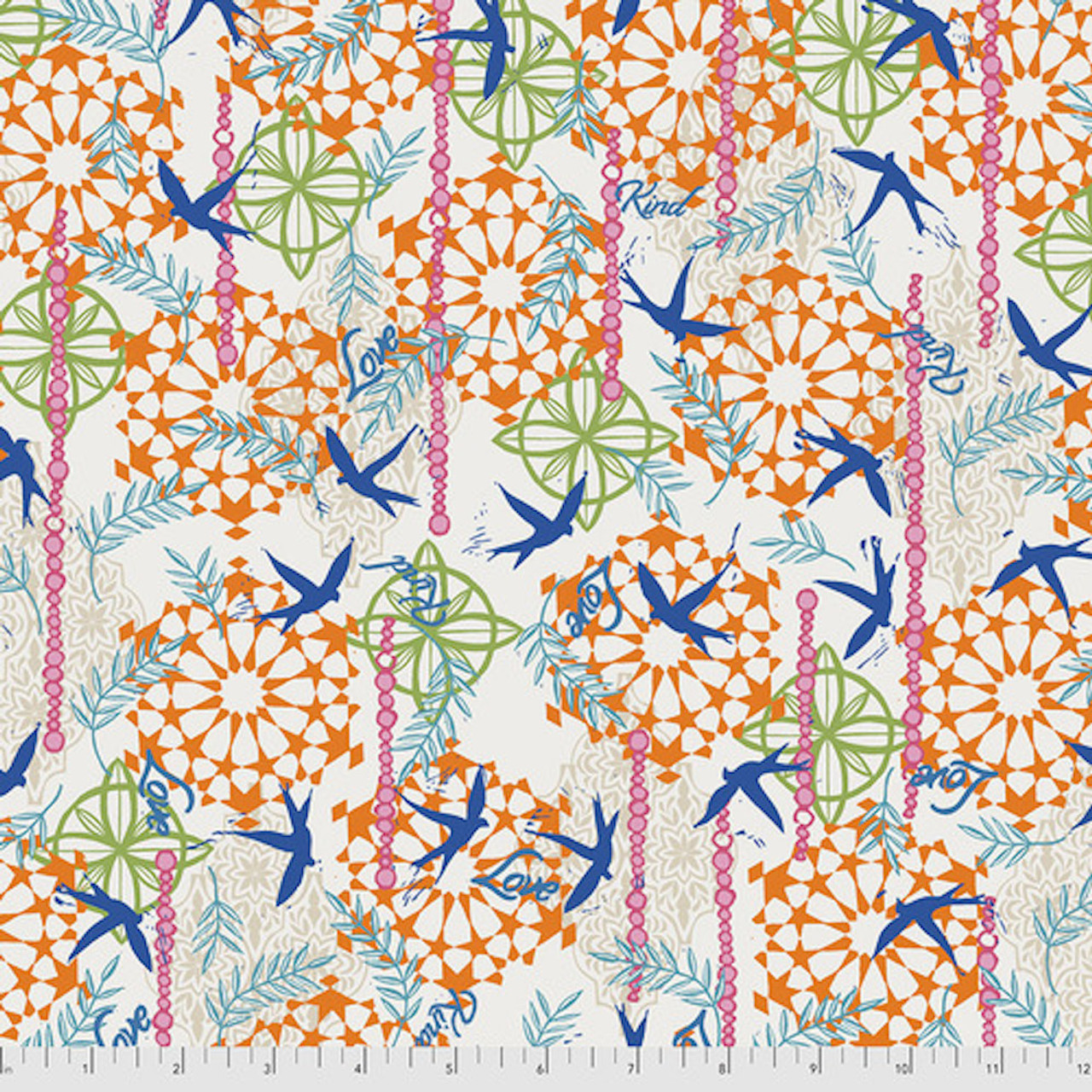 Free Spirit Valori Wells Enchanted Kind Love Garden Cotton Fabric By The Yard