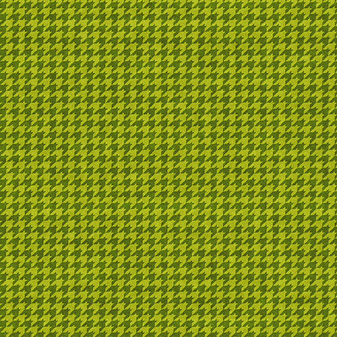 Henry Glass Houndstooth Basics Lime Cotton Fabric By The Yard