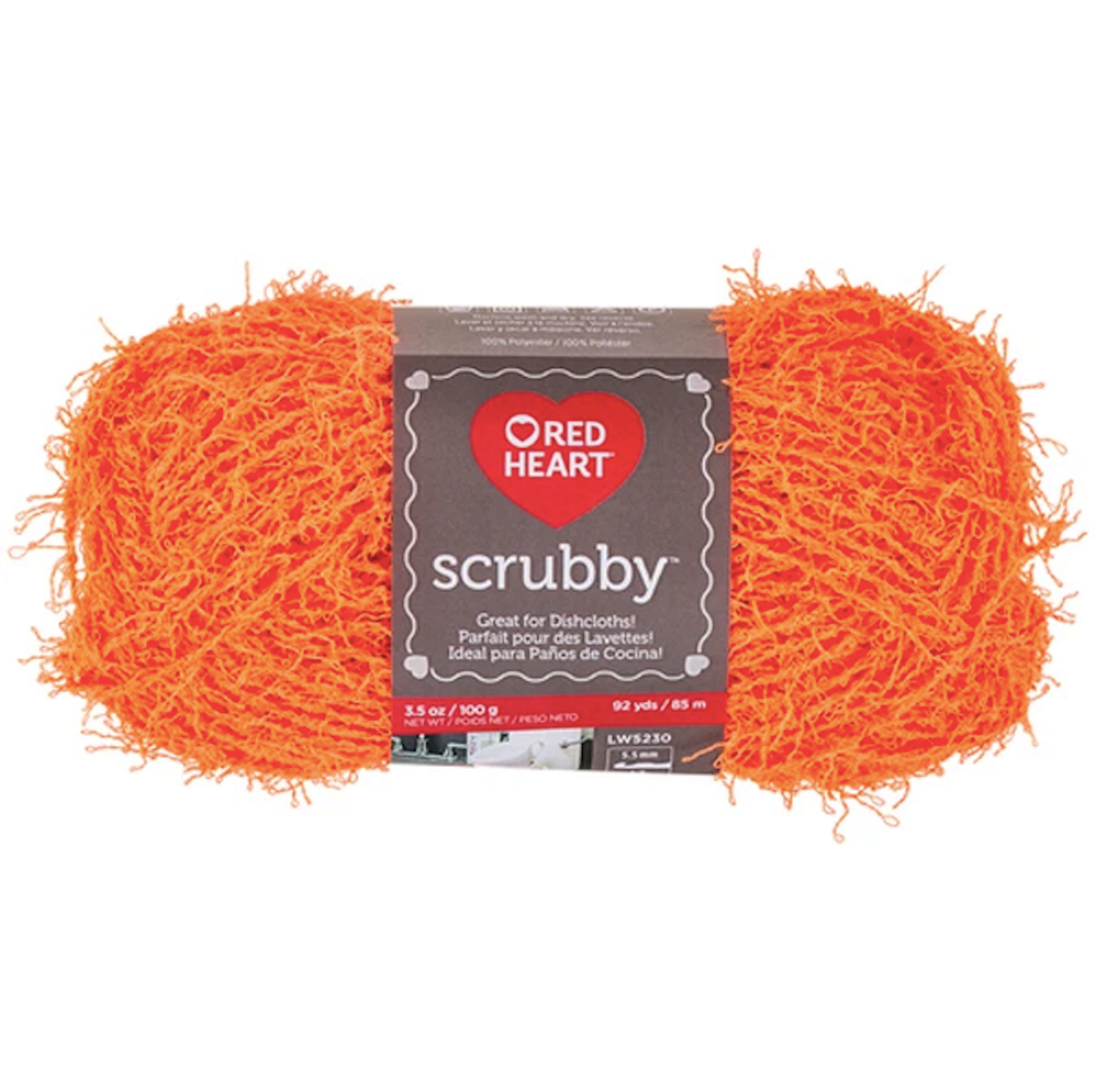 Red Heart Scrubby Cotton Orange Knitting & Crochet Yarn