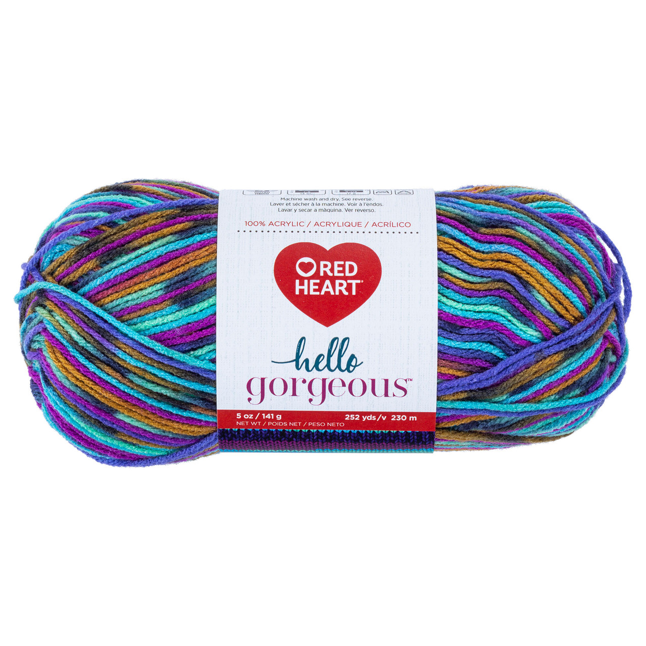 Red Heart Hello Gorgeous Peacock Knitting & Crochet Yarn