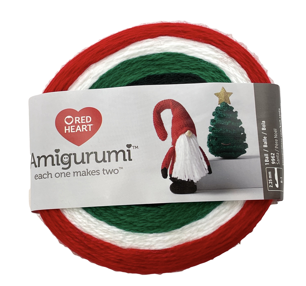 Red Heart Amigurumi Santa Knitting & Crochet Yarn Project