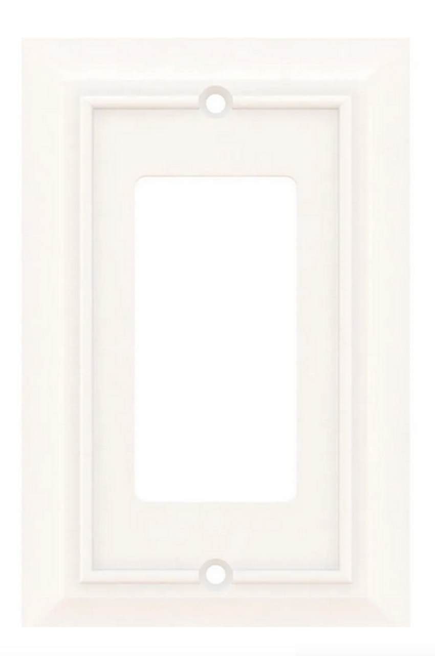 Hampton Bay W31559-W White Classic Architect Single GFCI Wall Plate Cover