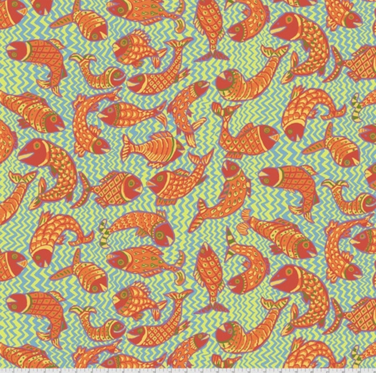 Free Spirit Brandon Mably PWBM079 Koi Polloi Yellow Cotton Fabric By The Yard