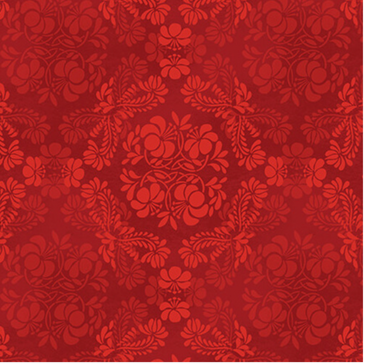 Studio E Poppy Days Damask Red Cotton Fabric By Yard