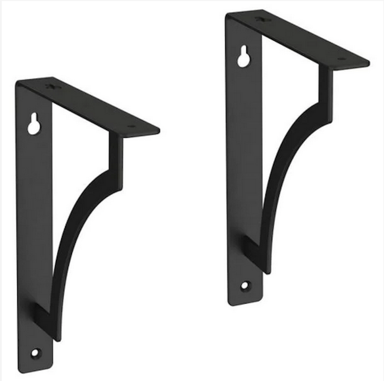 Liberty S42655C-FB 8" Matte Black Casual Classic Decorative Shelf Bracket 2-Pack