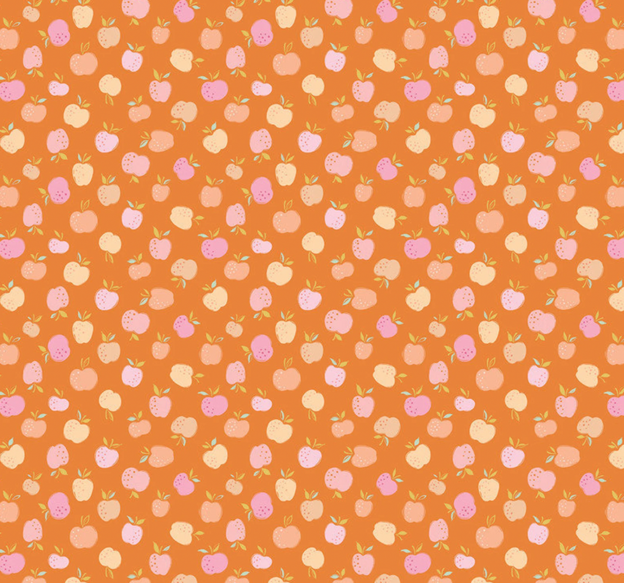 Blend Textiles Brenda Walton Story Time Apple of My Eye Orange Cotton Fabric By The Yard