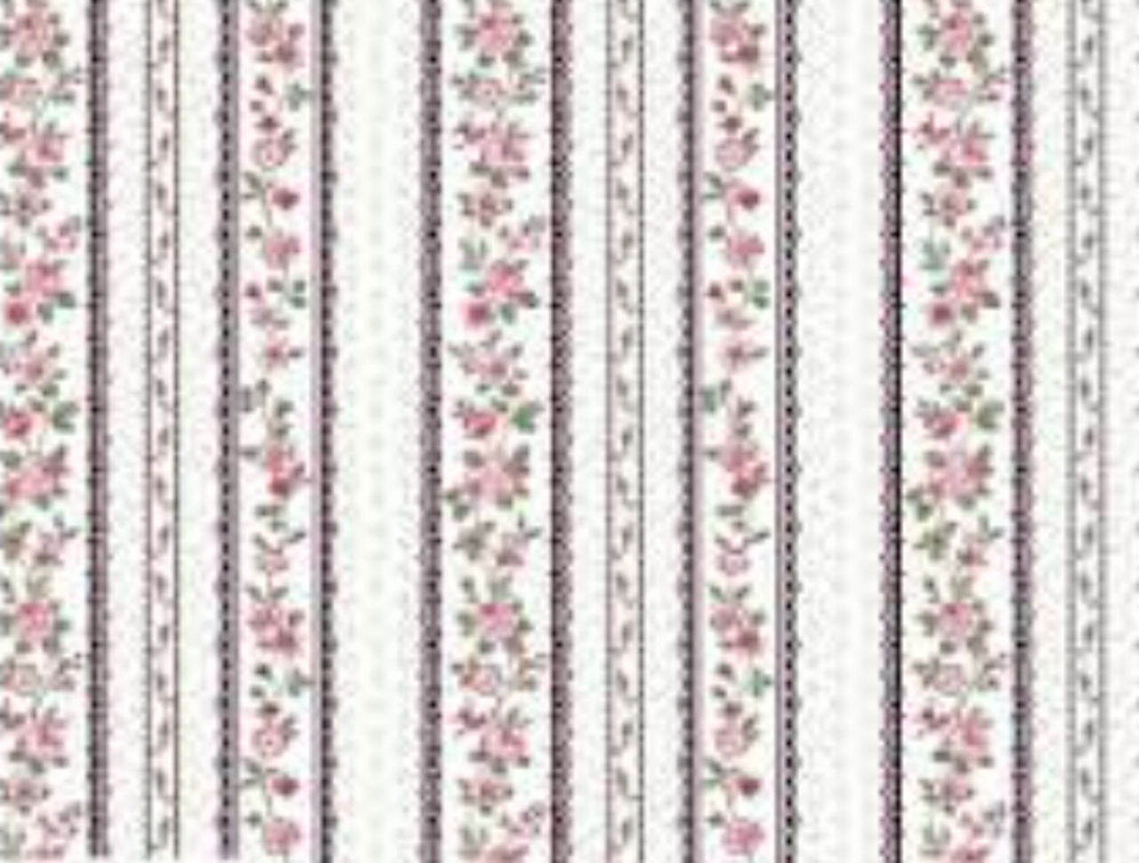 Stof Fabrics Amy Roses Row of Roses White Cotton Fabric by The Yard