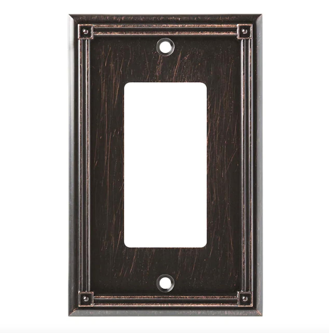 Brainerd W16047-VBR Ruston Venetian Bronze Single GFCI Decora Wall Plate Cover