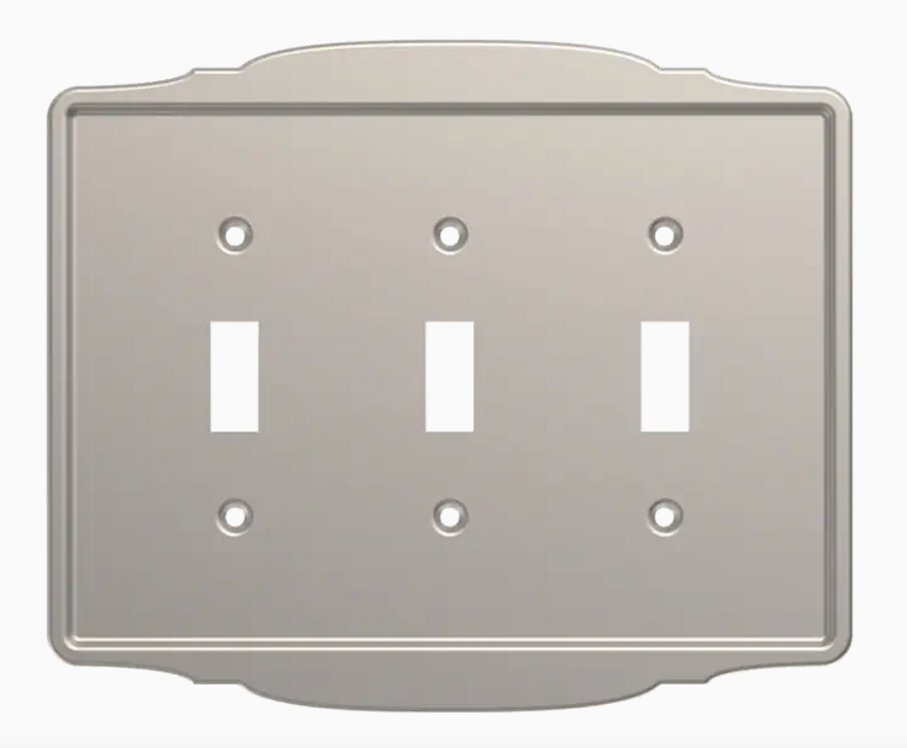 Brainerd B35866-SN Macedon Satin Nickel Triple Switch Wall Plate Cover