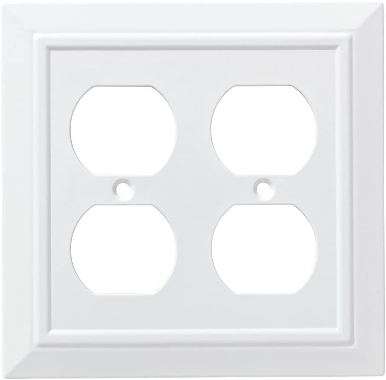 Franklin Brass W35247-PW Pure White Classic Architect Double Duplex Wall Plate Cover