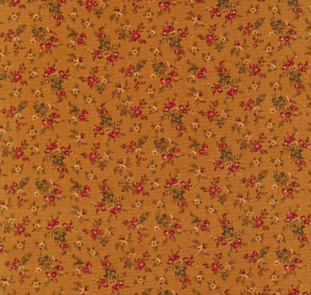 Henry Glass Right as Rain Floral Chestnut Fabric By The Yard