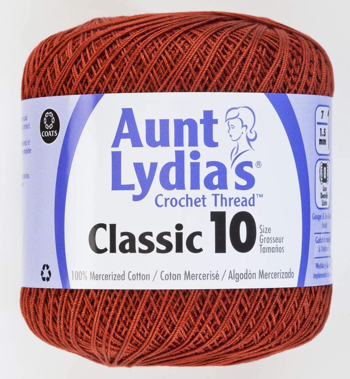 Aunt Lydia's Russett 350 Yds Crochet Thread Size 10