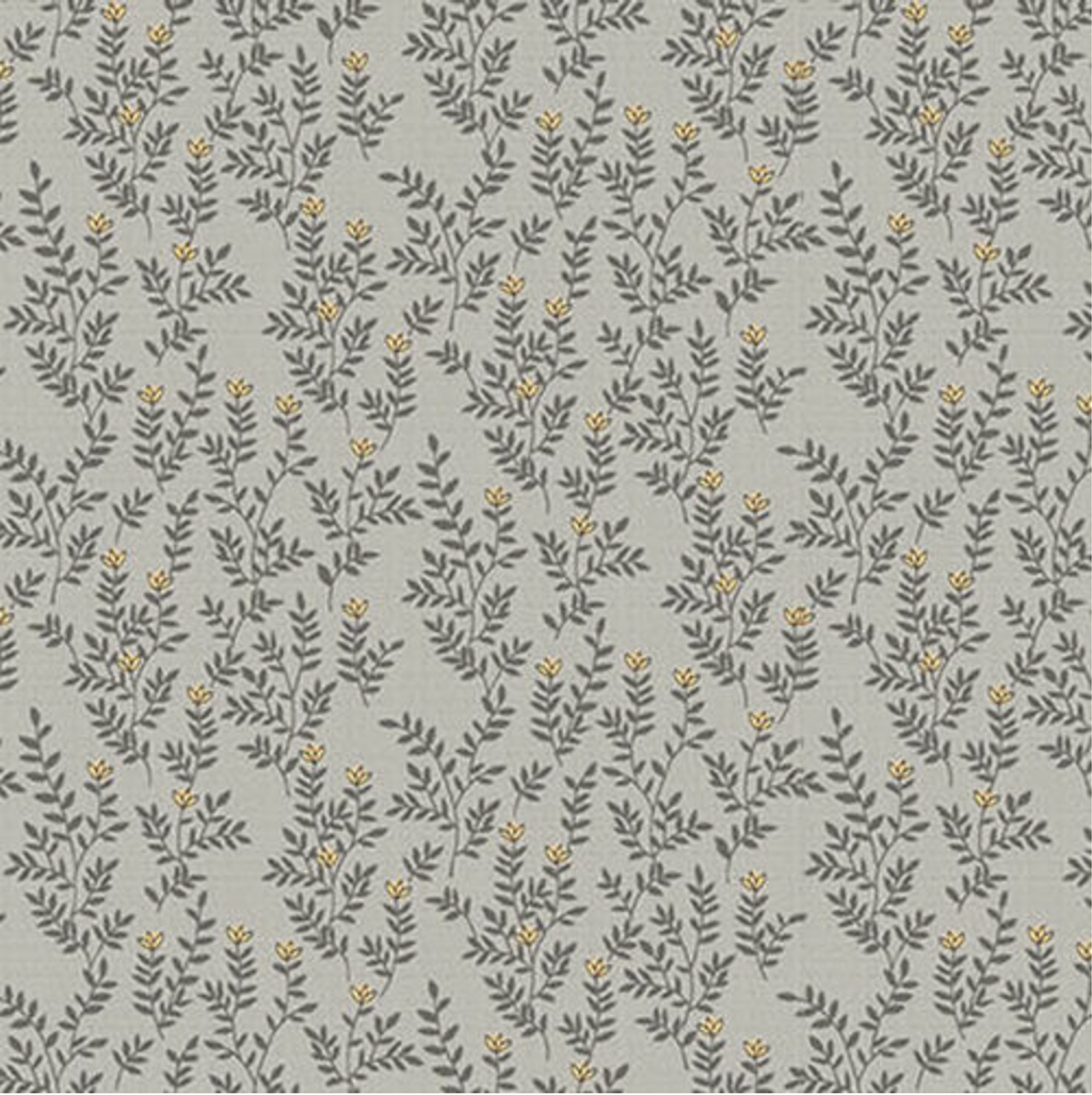 Henry Glass Bloomin' Poppies Tiny Flowers Gray Fabric By The Yard