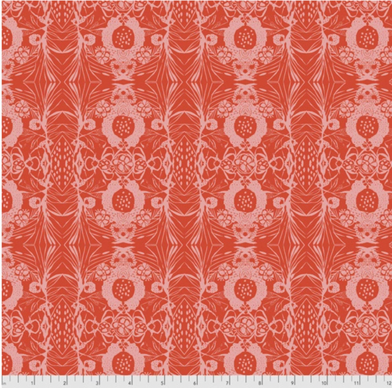 Kelli May-Krenz Boho Blooms Gypsy Soul Red Fabric By The Yard