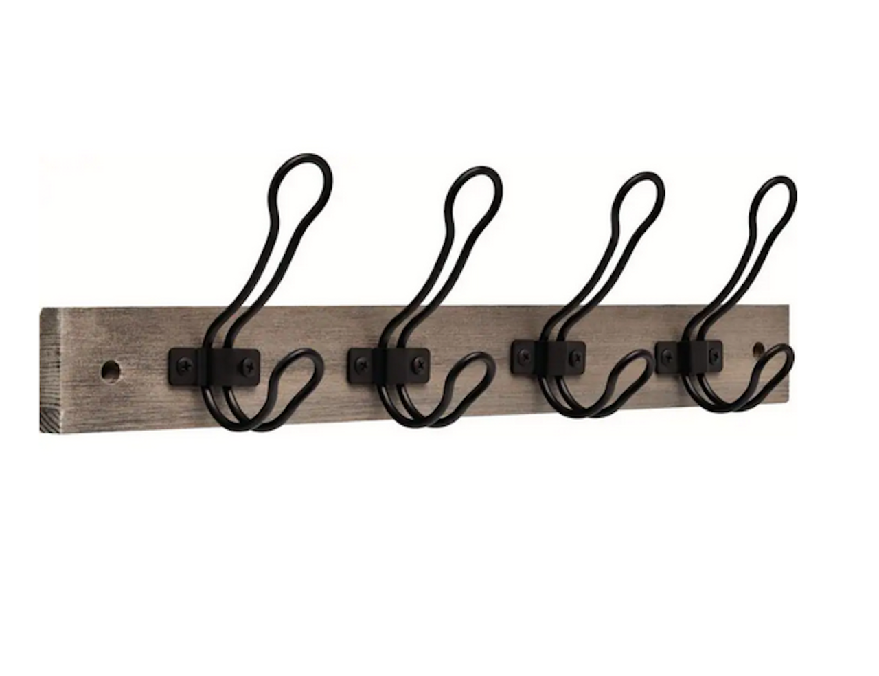 Liberty R39304-GFB 18" Rustic Wire Hook Rail Black & Graywash Finish