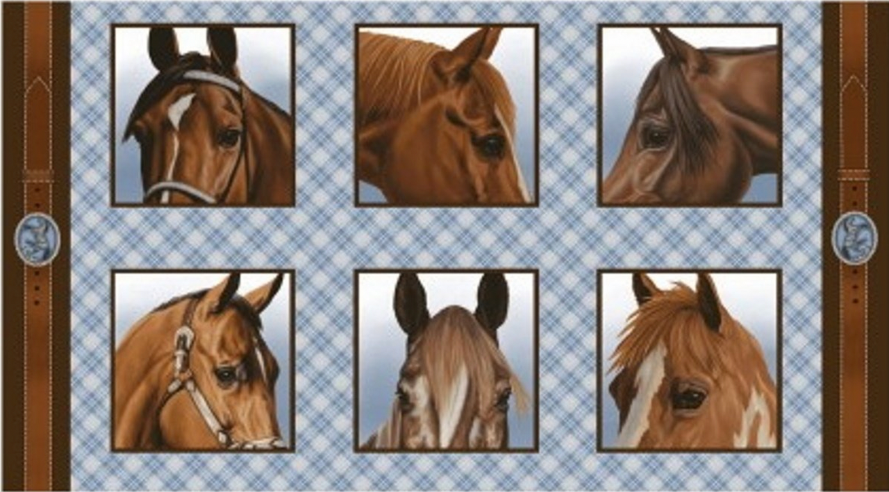 Studio E Horse Whisper Block Panel Multi Fabric By The Panel