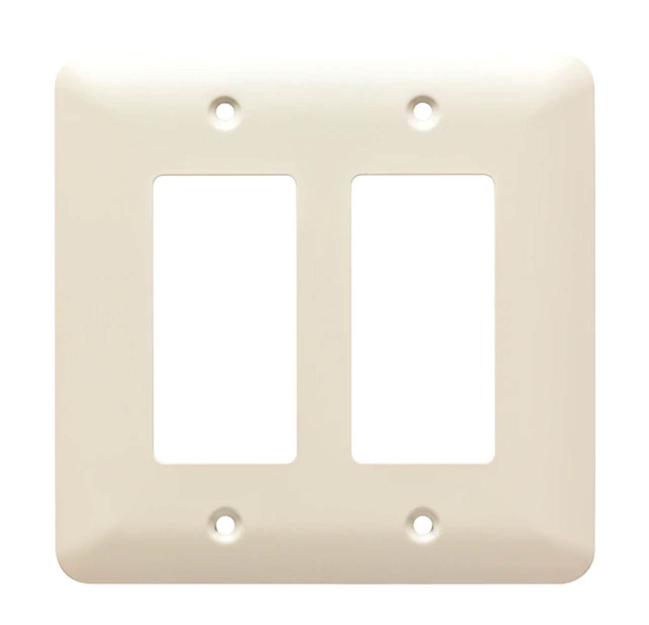 Brainerd W10252-LAL Stamped Light Almond Double GFCI Decora Cover Plate