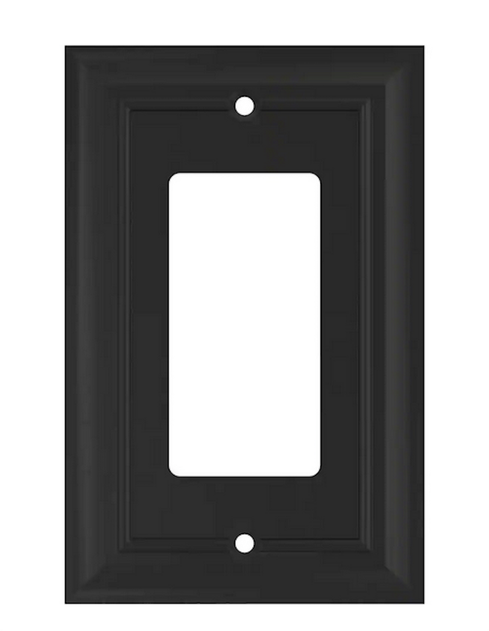 Brainerd Architectural Decorative Single GFCI Decora Plate Flat Black