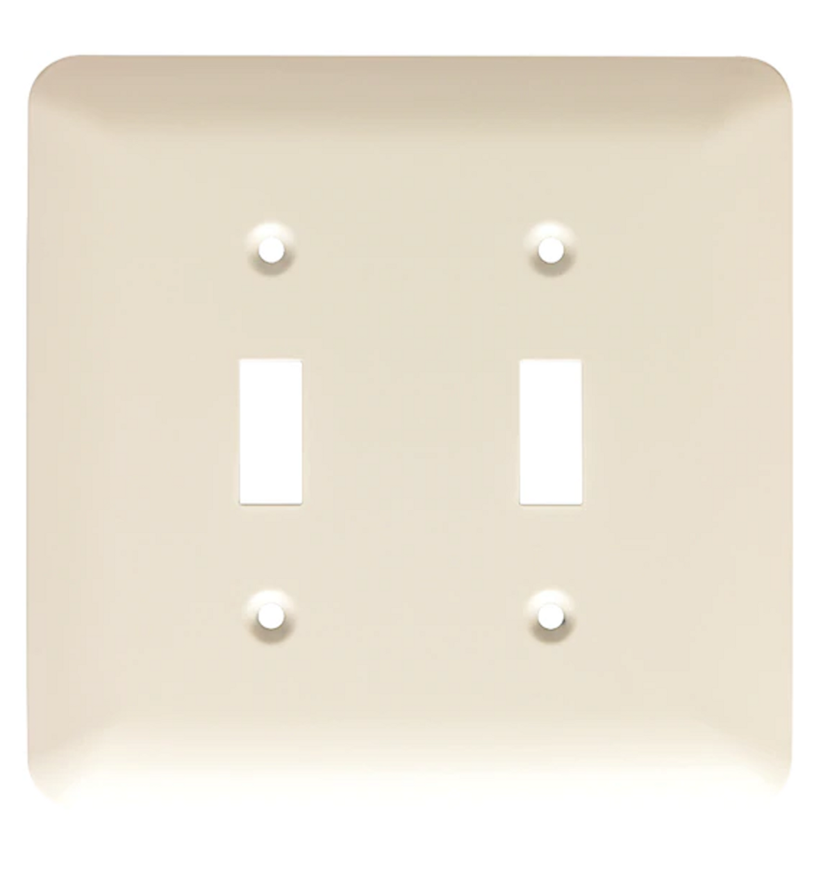 Brainerd W10246-LAL Stamped Light Almond Double Switch Cover Plate