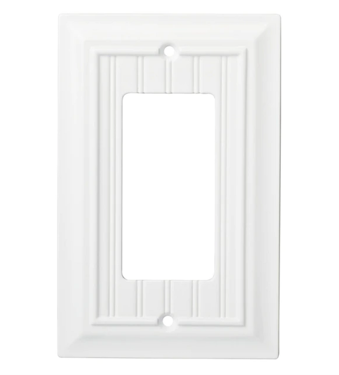 Brainerd W37232-PW Pure White Beadboard Single GFCI Decora Wall Cover Plate