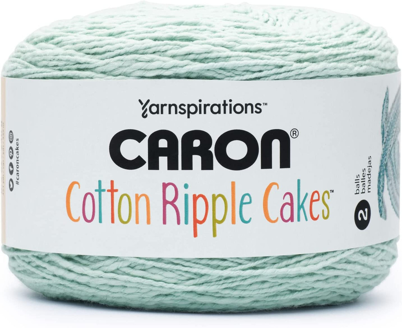 Caron Cotton Ripple Cakes Clearview Knitting & Crochet Yarn