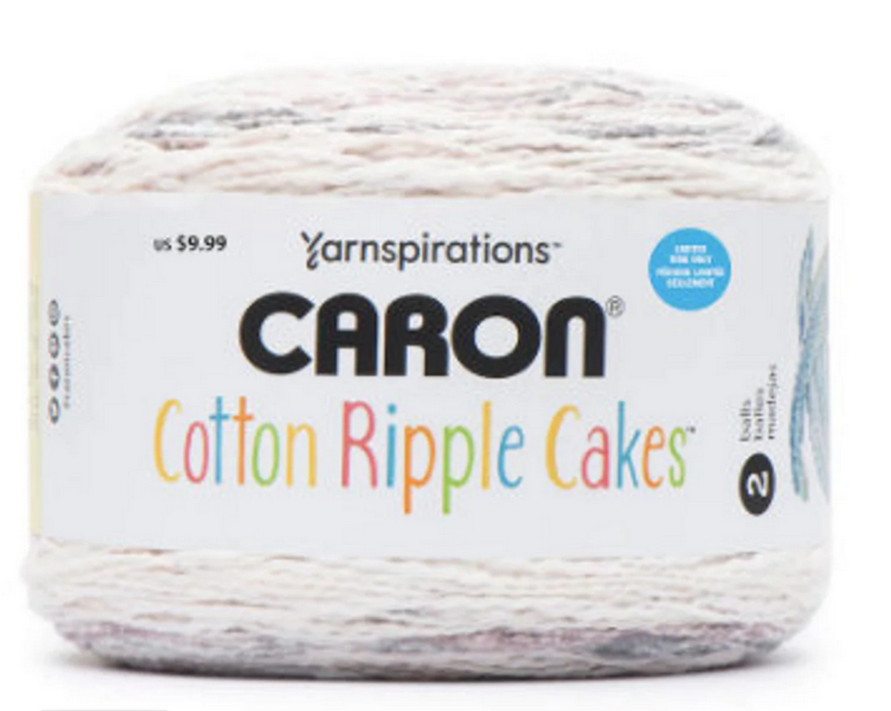 Caron Cotton Ripple Cakes Quarry Knitting & Crochet Yarn