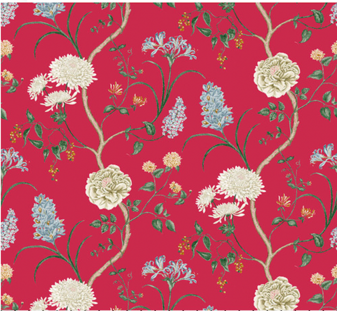 Free Spirit Sanderson Summer Tree Raspberry Fabric By The Yard