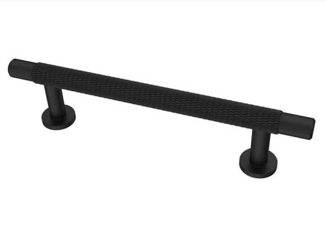 Liberty P44632C-FB 3 3/4" Knurled Bar Cabinet & Drawer Pull Flat Black