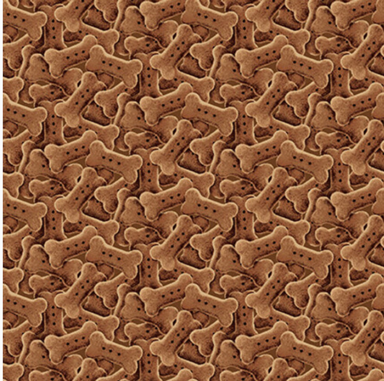 Studio E Off the Leash Tossed Dogs Treats Brown Fabric By The Yard
