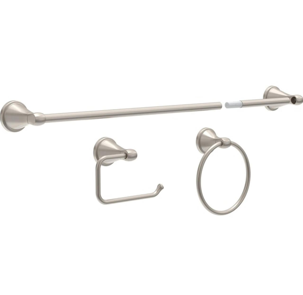 Delta BCK63-DN Becker 3 Piece Bath Hardware Set Brushed Nickel Finish