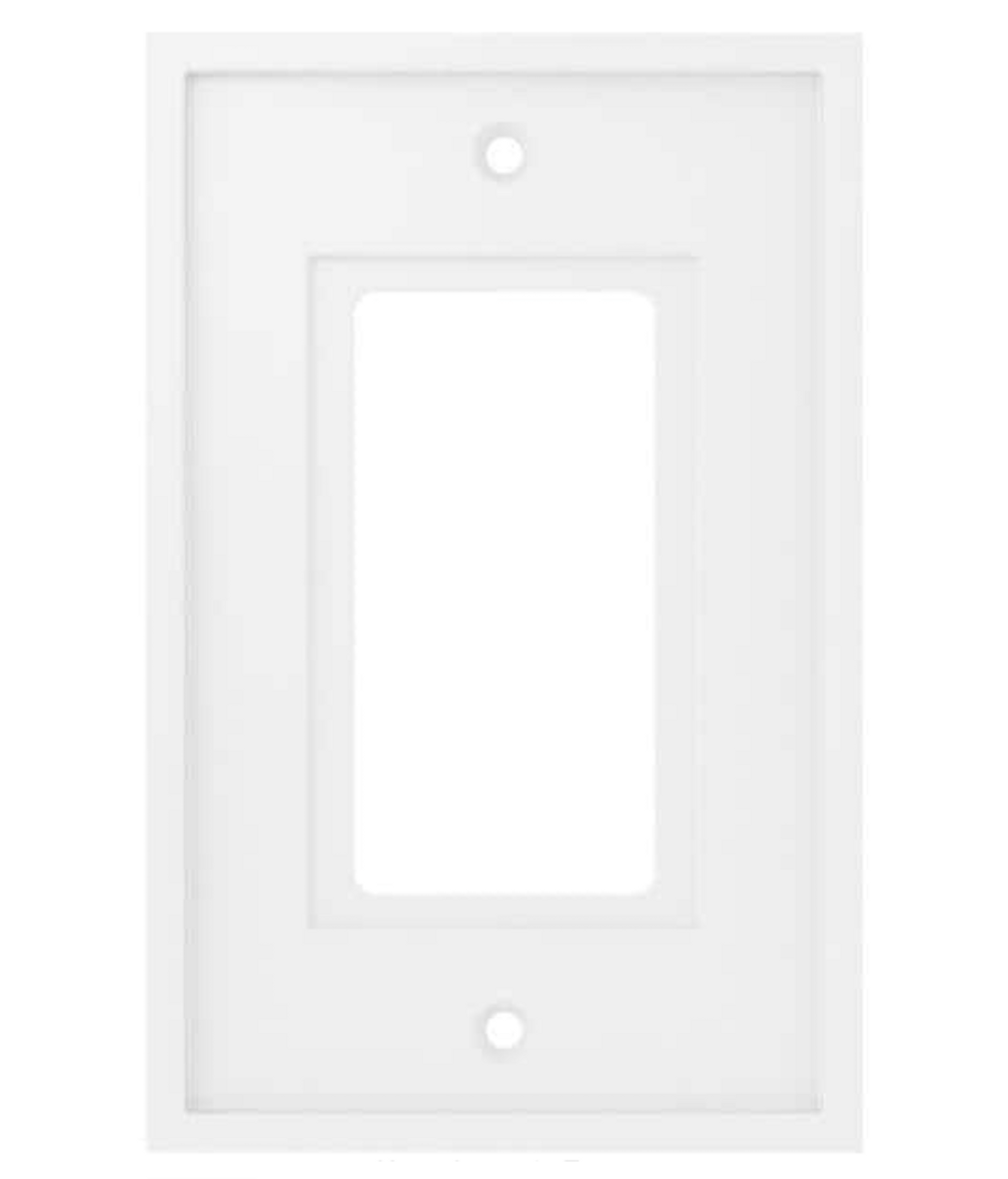 Liberty W44693-PW Simple Framed Single GFCI Decora Wall Plate Cover Pure White