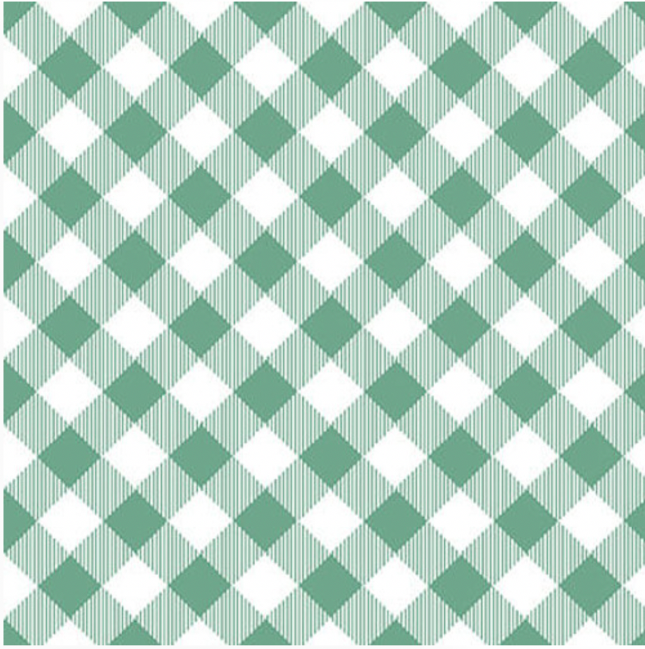 Plaid and Check Green Fabric by the Yard