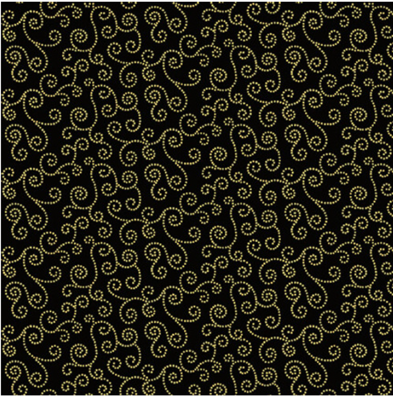 Henry Glass Fall Potpourri Dotted Scroll Black Fabric By The Yard